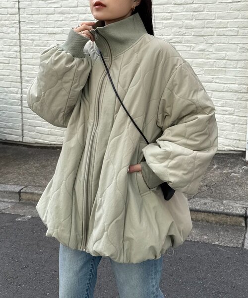 チャオパニックティピー　切り替えキルティングスタンドカラーバルーンブルゾン 軽量/春まで使える】切り替えキルティングスタンドカラーバルーン