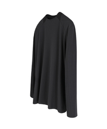 DGNAK（ディグナク）の「スプレッドカラー フィンガーホール Tシャツ (ブラック) PF1TS1919（Tシャツ/カットソー）」