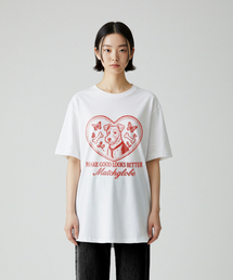 ドギーハートオーバーサイズTシャツ(ホワイト)