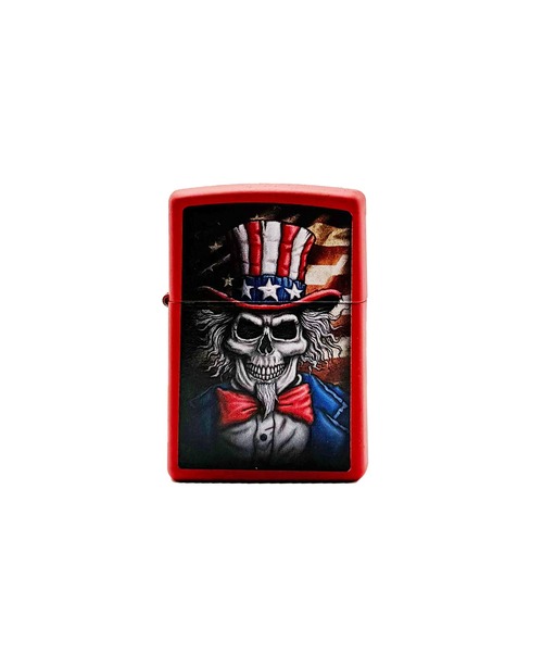Zippo(ジッポー)の「ZIPPO ジッポ 46696 UNCLE SAM SKULL DESIGN(アッシュトレイ/ライター・メンズ・レッド・FREE)」の1枚目の写真