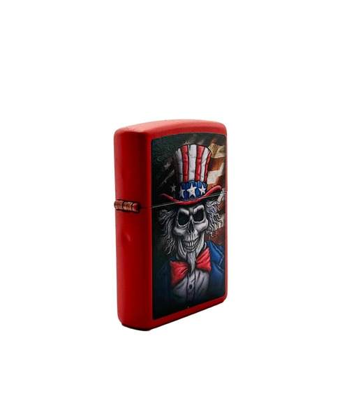 Zippo(ジッポー)の「ZIPPO ジッポ 46696 UNCLE SAM SKULL DESIGN(アッシュトレイ/ライター・メンズ・レッド・FREE)」の2枚目の写真