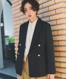 THE SHOP TK  | 【通勤・セレモニー】CAVIAN 金ボタンダブルブレストジャケット(テーラードジャケット)