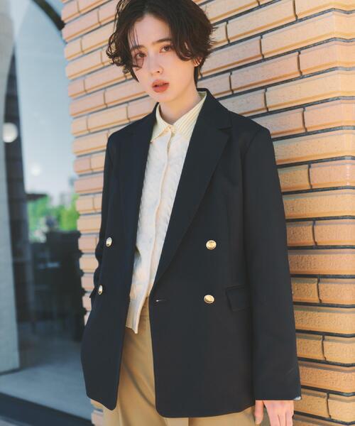セール】【通勤・セレモニー】CAVIAN 金ボタンダブルブレスト