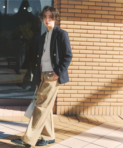 THE SHOP TK （ザ ショップ ティーケー ）の「【通勤・セレモニー】CAVIAN 金ボタンダブルブレストジャケット（テーラードジャケット・レディース・グレー/ネイビー・11/12/13）」の5枚目の写真