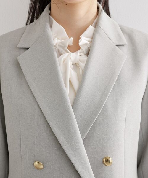 THE SHOP TK （ザ ショップ ティーケー ）の「【通勤・セレモニー】CAVIAN 金ボタンダブルブレストジャケット（テーラードジャケット・レディース・グレー/ネイビー・11/12/13）」の21枚目の写真