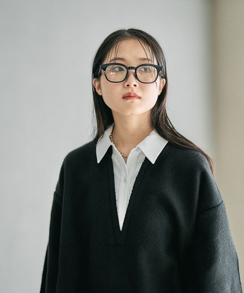 LEPSIM（レプシィム）の「シャツレイヤードライクチュニック　628776（Tシャツ/カットソー・レディース・キャメル/ライトグレー/ブラック・FREE）」の5枚目の写真