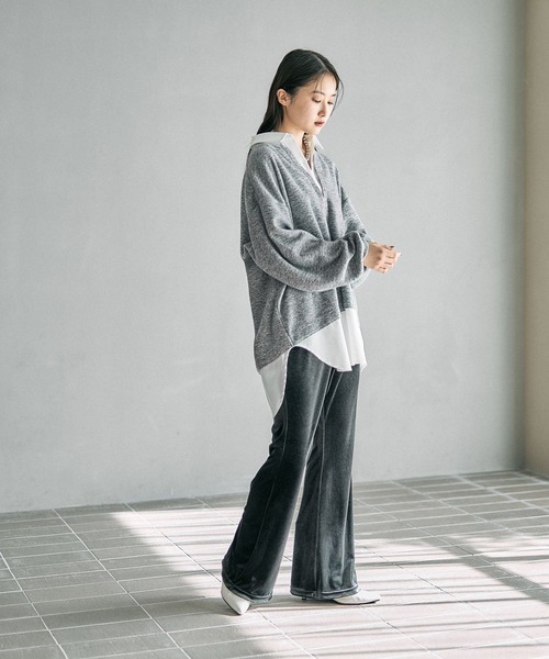 LEPSIM（レプシィム）の「シャツレイヤードライクチュニック　628776（Tシャツ/カットソー・レディース・キャメル/ライトグレー/ブラック・FREE）」の17枚目の写真