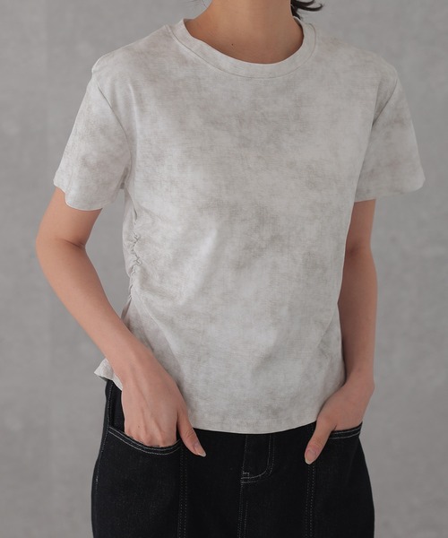 DAYRA(デイラ)の「ダイタイ サイド ギャザー 半袖 Tシャツ(Tシャツ/カットソー・レディース・アイボリー/ベージュ・XL/L/M)」の10枚目の写真
