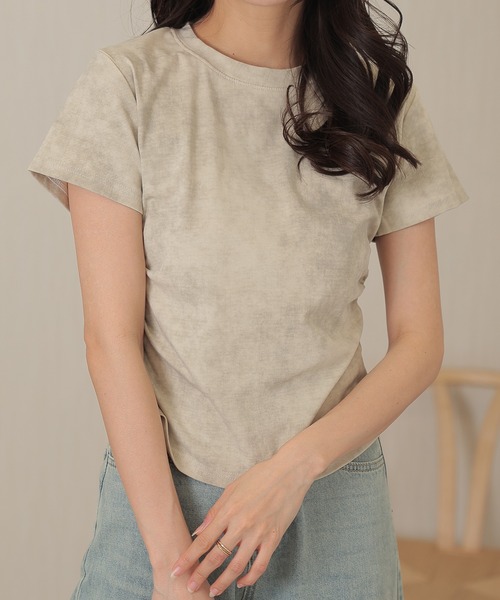 DAYRA(デイラ)の「ダイタイ サイド ギャザー 半袖 Tシャツ(Tシャツ/カットソー・レディース・アイボリー/ベージュ・XL/L/M)」の17枚目の写真