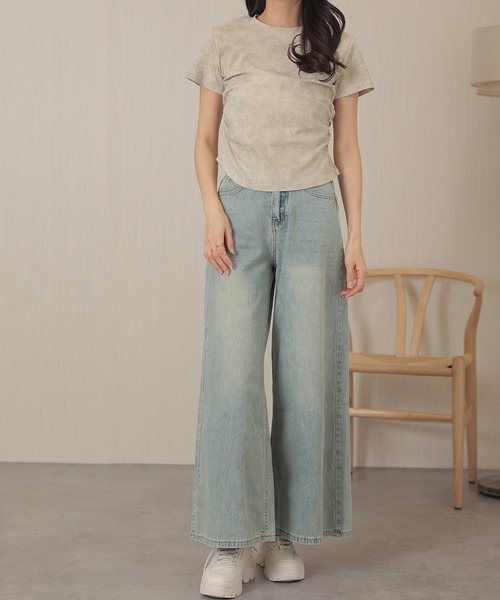 DAYRA(デイラ)の「ダイタイ サイド ギャザー 半袖 Tシャツ(Tシャツ/カットソー・レディース・アイボリー/ベージュ・XL/L/M)」の15枚目の写真