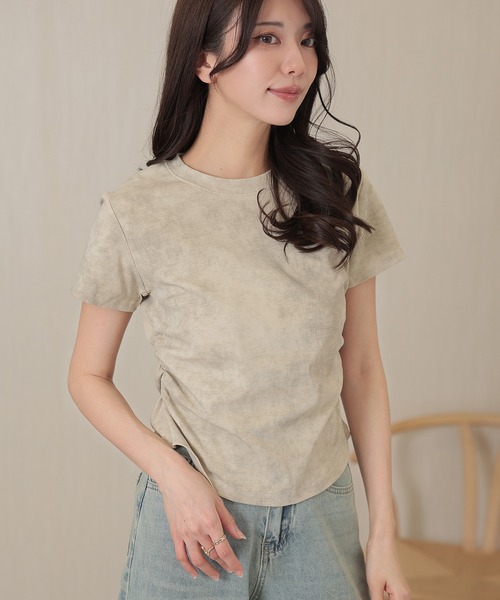 DAYRA(デイラ)の「ダイタイ サイド ギャザー 半袖 Tシャツ(Tシャツ/カットソー・レディース・アイボリー/ベージュ・XL/L/M)」の18枚目の写真