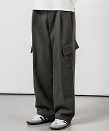 WHOLOVESART（フーラブズアート）の「サイレントカーゴコットンデニムバンディングパンツチャコールグレー（デニムパンツ）」