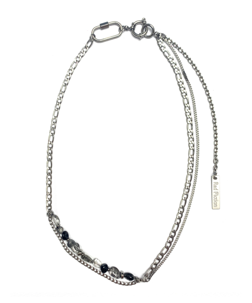 EREN CARABINER GEMSTONE CHAIN NECKLACE / MONO STONE（ネックレス