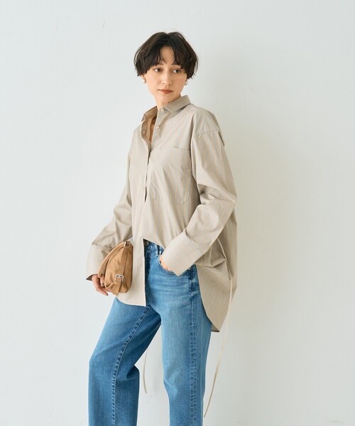 Rouge vif（ルージュヴィフ）の「ストライプメンズライクコットンシャツ（シャツ/ブラウス・レディース・グレー系その他/ブルー系その他・フリー）」の11枚目の写真