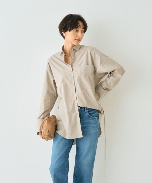 Rouge vif（ルージュヴィフ）の「ストライプメンズライクコットンシャツ（シャツ/ブラウス・レディース・グレー系その他/ブルー系その他・フリー）」の12枚目の写真