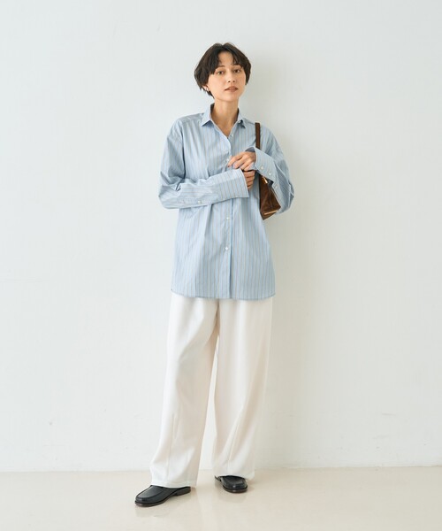 Rouge vif（ルージュヴィフ）の「ストライプメンズライクコットンシャツ（シャツ/ブラウス・レディース・グレー系その他/ブルー系その他・フリー）」の15枚目の写真