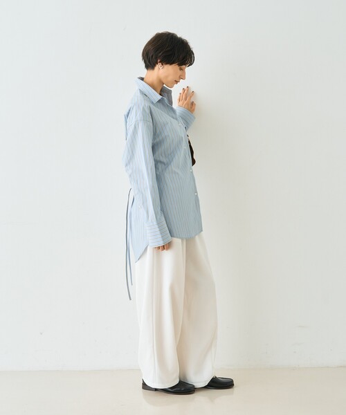 Rouge vif（ルージュヴィフ）の「ストライプメンズライクコットンシャツ（シャツ/ブラウス・レディース・グレー系その他/ブルー系その他・フリー）」の18枚目の写真