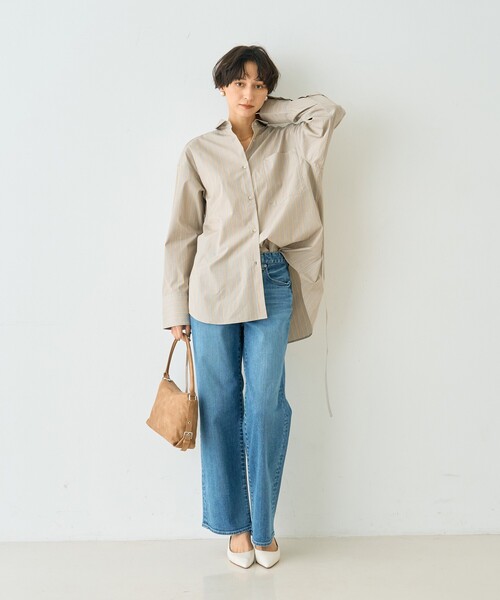 Rouge vif（ルージュヴィフ）の「ストライプメンズライクコットンシャツ（シャツ/ブラウス・レディース・グレー系その他/ブルー系その他・フリー）」の21枚目の写真