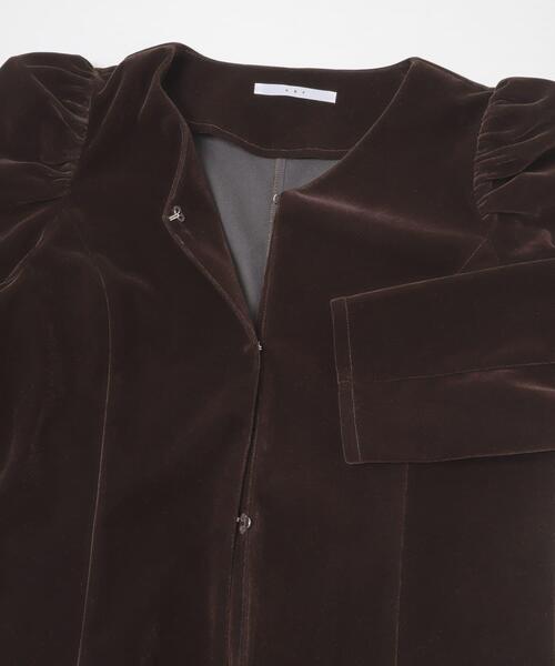 セール】パフスリーブベロアブラウス（シャツ/ブラウス）｜KBF