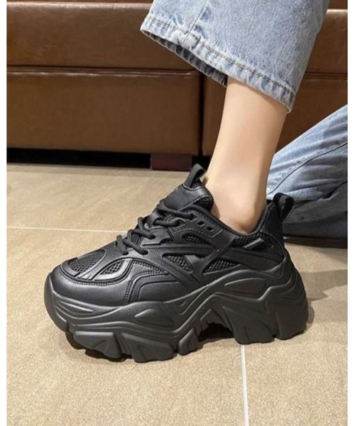 inst.ALL（インストール）の「厚底ダッドスニーカー（スニーカー・レディース・ブラック/ホワイト・24.5cm/24.0cm/23.5cm）」の12枚目の写真