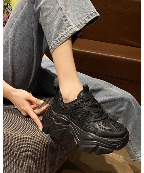 inst.ALL（インストール）の「厚底ダッドスニーカー（スニーカー・レディース・ブラック/ホワイト・24.5cm/24.0cm/23.5cm）」の14枚目の写真