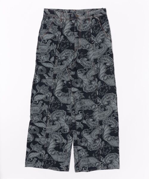 チャイハネ（チャイハネ）の「【チャイハネ】段通ペイズリー柄MEN'Sデニムパンツ（デニムパンツ・メンズ・ライトブルー/ネイビー・FREE）」の2枚目の写真