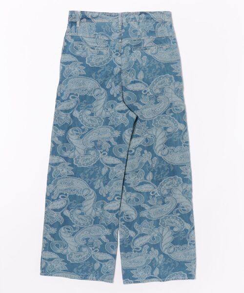 チャイハネ（チャイハネ）の「【チャイハネ】段通ペイズリー柄MEN'Sデニムパンツ（デニムパンツ・メンズ・ライトブルー/ネイビー・FREE）」の3枚目の写真
