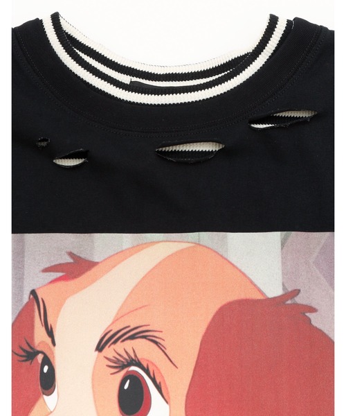 Little sunny bite(リトルサニーバイト)の「【little sunny bite Disney collection】 lady fake layered long tee(Tシャツ/カットソー・レディース・ブラック/ホワイト/ピンク・SMALL/MEDIUM)」の18枚目の写真