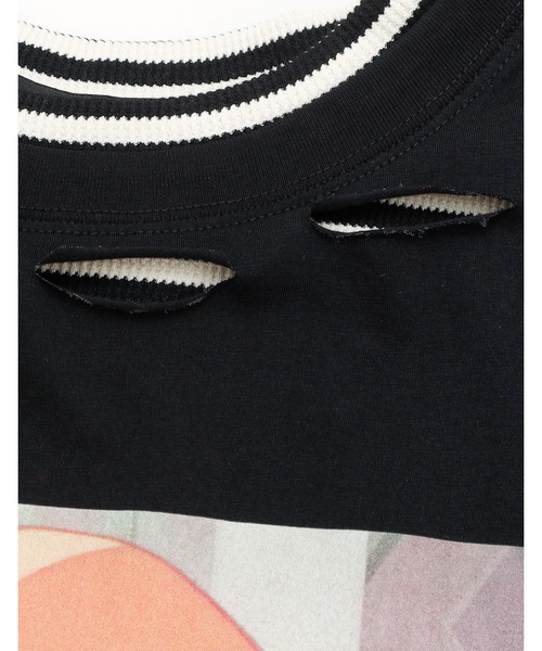 Little sunny bite(リトルサニーバイト)の「【little sunny bite Disney collection】 lady fake layered long tee(Tシャツ/カットソー・レディース・ブラック/ホワイト/ピンク・SMALL/MEDIUM)」の19枚目の写真