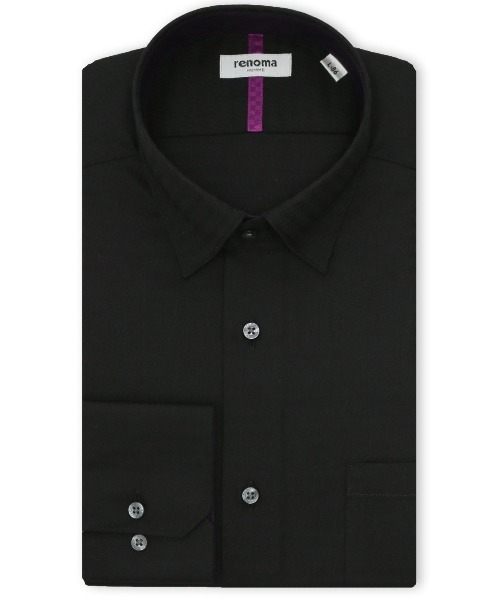 renoma HOMME(レノマオム)の「ワイシャツ メンズ イージーアイロン 綿混 スナップダウン 長袖 ビジネス ドレス NEWスタンダードフィット(ビジネスシャツ・メンズ・ブラック・首回り39cm-裄丈84cm/首回り41cm-裄丈82cm/首回り41cm-裄丈86cm/首回り43cm-裄丈86cm/首回り39cm-裄丈80cm/首回り37cm-裄丈80cm/首回り45cm-裄丈86cm/首回り43cm-裄丈82cm)」の1枚目の写真