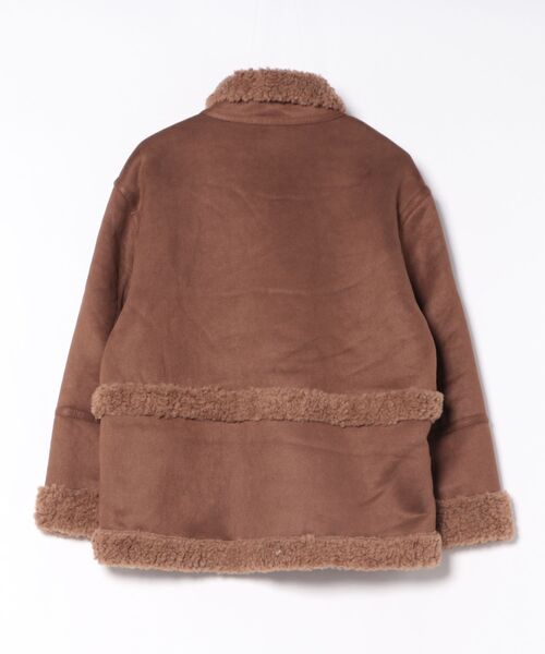 STYLEBLOCK（スタイルブロック）の「リバーシブルボアムートンジャケット（ムートンコート・レディース・ブラウン/キャメル・FREE）」の8枚目の写真