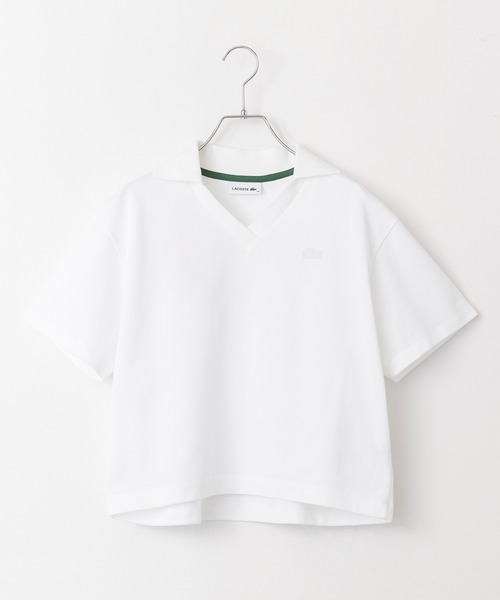 LACOSTE(ラコステ)の「【LACOSTE】ワンポイントロゴ スキッパーポロシャツ PF019J-99(ポロシャツ・レディース・ホワイト/ブラック・M/S)」の17枚目の写真