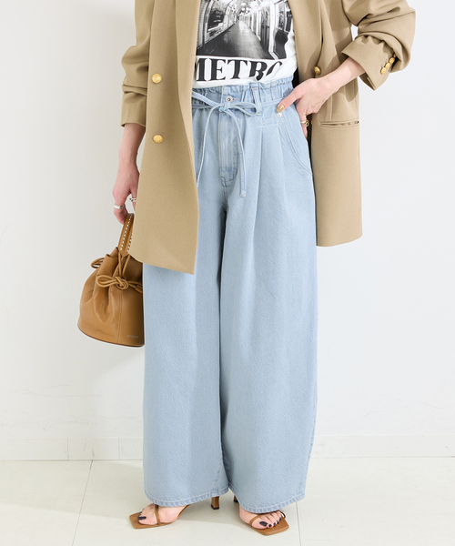 B.C STOCK（ベーセーストック）の「ウォッシャブル / DU JOUR / デュ ジュール DRAW-SASH PEG JEAN（デニムパンツ・レディース・ネイビー/ブルー/サックスブルー・38/36）」の3枚目の写真