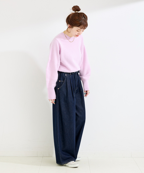 B.C STOCK（ベーセーストック）の「ウォッシャブル / DU JOUR / デュ ジュール DRAW-SASH PEG JEAN（デニムパンツ・レディース・ネイビー/ブルー/サックスブルー・38/36）」の22枚目の写真