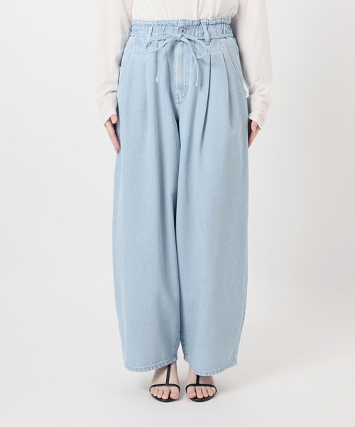 B.C STOCK（ベーセーストック）の「ウォッシャブル / DU JOUR / デュ ジュール DRAW-SASH PEG JEAN（デニムパンツ・レディース・ネイビー/ブルー/サックスブルー・38/36）」の11枚目の写真