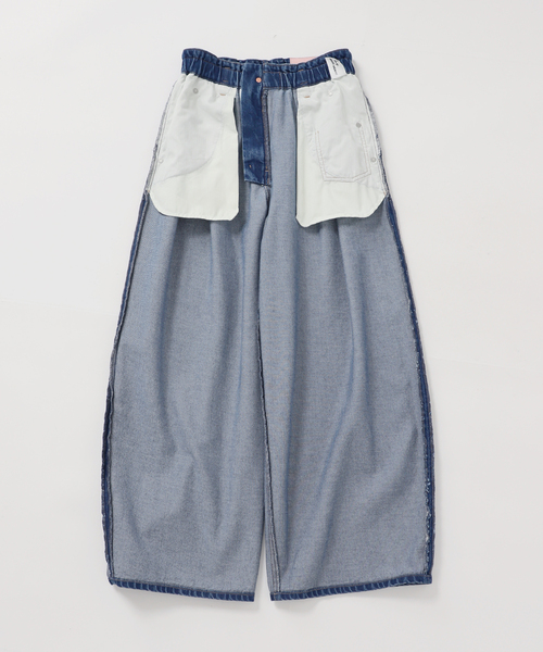 B.C STOCK（ベーセーストック）の「ウォッシャブル / DU JOUR / デュ ジュール DRAW-SASH PEG JEAN（デニムパンツ・レディース・ネイビー/ブルー/サックスブルー・38/36）」の18枚目の写真