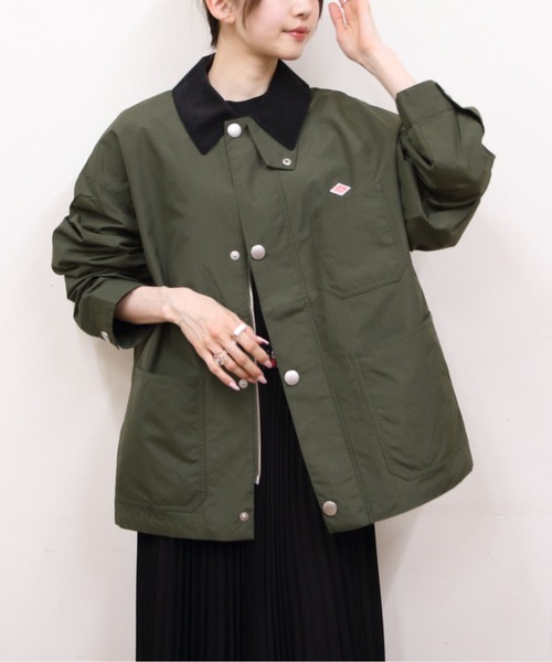 DANTON(ダントン)の「DANTON/ダントン ナイロンカバーオールジャケット NYLON COVERALL JACKET DT-A0647 STV(カバーオール・メンズ・ブラック/サンドベージュ/オリーブ・42/40/38)」の3枚目の写真