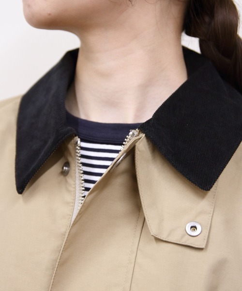 DANTON(ダントン)の「DANTON/ダントン ナイロンカバーオールジャケット NYLON COVERALL JACKET DT-A0647 STV(カバーオール・メンズ・ブラック/サンドベージュ/オリーブ・42/40/38)」の4枚目の写真