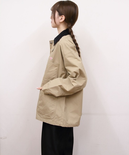 DANTON(ダントン)の「DANTON/ダントン ナイロンカバーオールジャケット NYLON COVERALL JACKET DT-A0647 STV(カバーオール・メンズ・ブラック/サンドベージュ/オリーブ・42/40/38)」の7枚目の写真