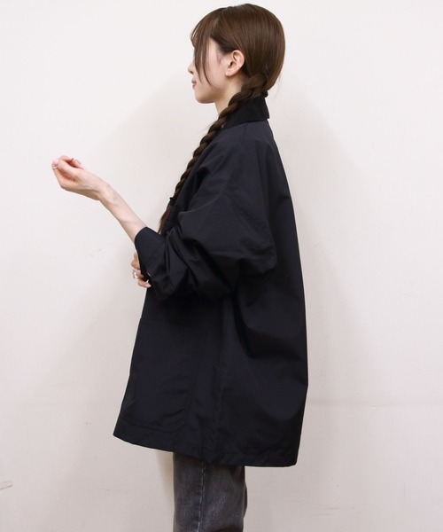 DANTON(ダントン)の「DANTON/ダントン ナイロンカバーオールジャケット NYLON COVERALL JACKET DT-A0647 STV(カバーオール・メンズ・ブラック/サンドベージュ/オリーブ・42/40/38)」の21枚目の写真