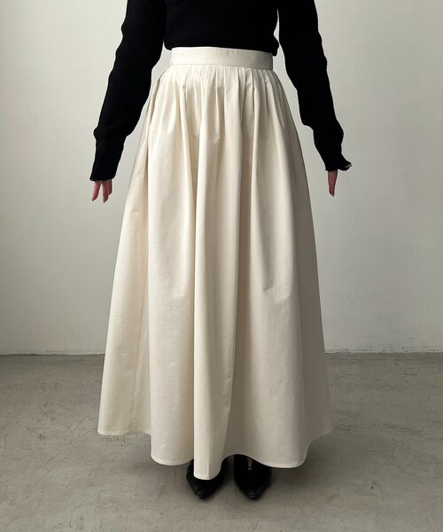 CAPRICIEUX LE'MAGE（カプリシューレマージュ）の「【低身長サイズあり】タックフレアスカート（スカート・レディース・ブラック/ホワイト・PS/38/36）」の21枚目の写真