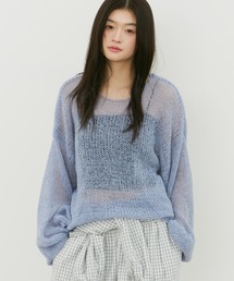 GRANCY】Lace-Up Light Mesh Pullover / レースアップライトメッシュ