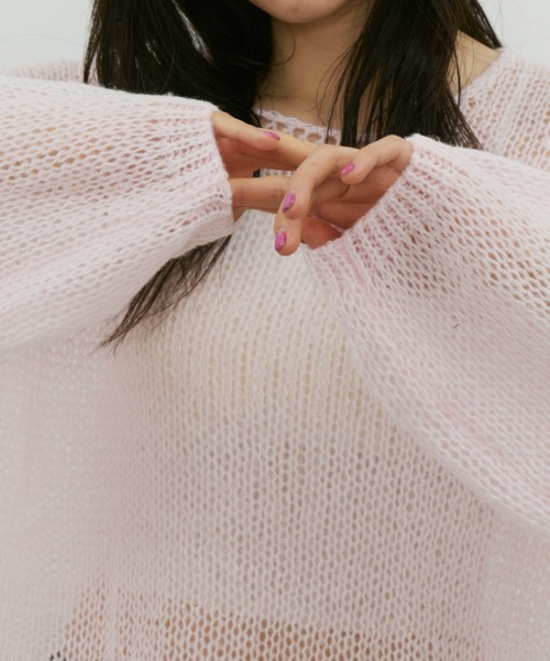 bita.（ビタ）の「モヘアライクオーバールーズニット（ニット/セーター・レディース・ライトピンク/サックスブルー/イエロー・FREE）」の22枚目の写真