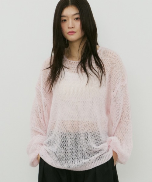 bita.（ビタ）の「モヘアライクオーバールーズニット（ニット/セーター・レディース・ライトピンク/サックスブルー/イエロー・FREE）」の20枚目の写真