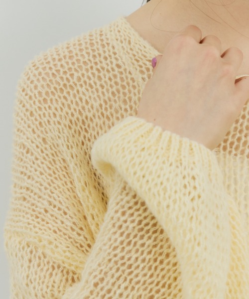 bita.（ビタ）の「モヘアライクオーバールーズニット（ニット/セーター・レディース・ライトピンク/サックスブルー/イエロー・FREE）」の12枚目の写真