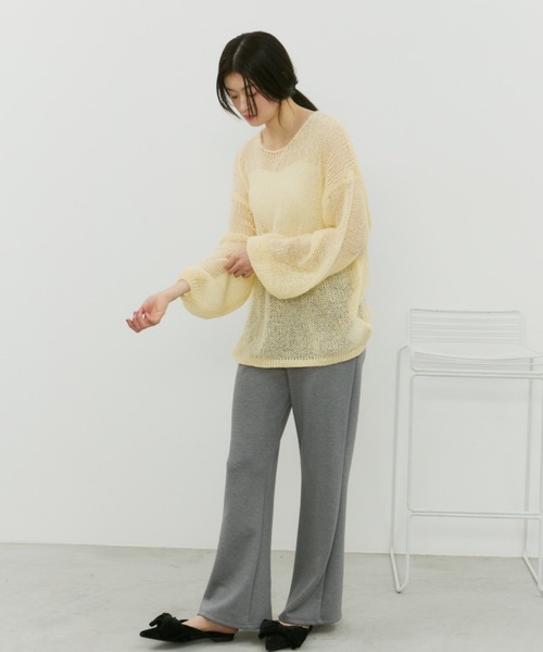 bita.（ビタ）の「モヘアライクオーバールーズニット（ニット/セーター・レディース・ライトピンク/サックスブルー/イエロー・FREE）」の17枚目の写真
