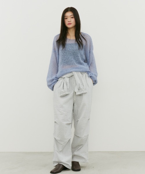 bita.（ビタ）の「モヘアライクオーバールーズニット（ニット/セーター・レディース・ライトピンク/サックスブルー/イエロー・FREE）」の4枚目の写真