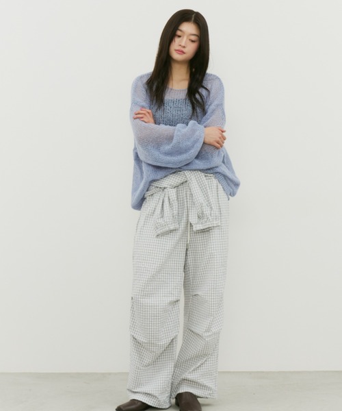 bita.（ビタ）の「モヘアライクオーバールーズニット（ニット/セーター・レディース・ライトピンク/サックスブルー/イエロー・FREE）」の5枚目の写真