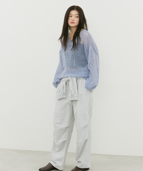 bita.（ビタ）の「モヘアライクオーバールーズニット（ニット/セーター・レディース・ライトピンク/サックスブルー/イエロー・FREE）」の6枚目の写真