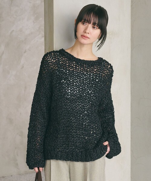 BEAUTY&YOUTH UNITED ARROWS(ビューティーアンドユースユナイテッドアローズ)の「テープヤーン ローゲージ ニットプルオーバー(ニット/セーター・レディース・イエロー/ブラック・FREE)」の18枚目の写真